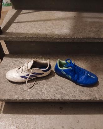 Scarpe calcio calcetto Adidas Copa Pure e Decathlo