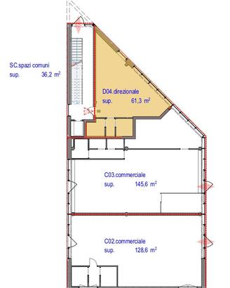 Ufficio al piano terra di 60mq