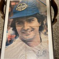 Poster Nelson Piquet originale autografato