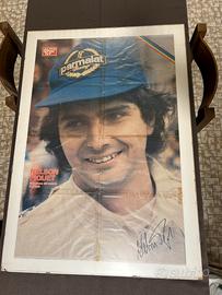 Poster Nelson Piquet originale autografato
