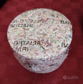 Bricchetta banconote triturate Banca d'Italia