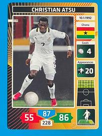 CHRISTIAN ATSU 23 Panini Fußball Stars 2014 Card