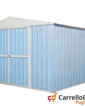 Box prefabbricato in acciaio 360x430cm azzurro