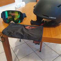 Casco da sci con occhiali per ragazzo