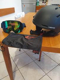 Casco da sci con occhiali per ragazzo