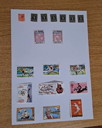 Marche da bollo in Lire + Francobolli esteri.