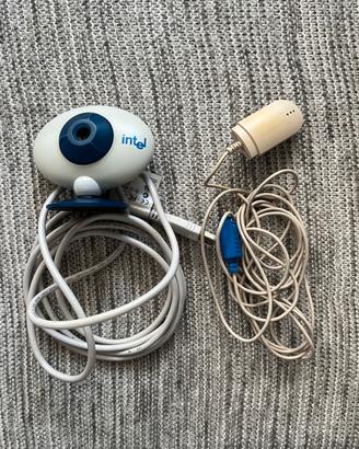 Intel CS110 Webcam PC USB + microfono vintage