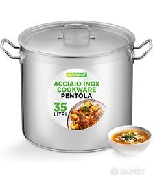 Pentola grande acciaio inox nuova