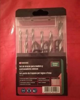 set punte da trapano per legno e frese parkside 


