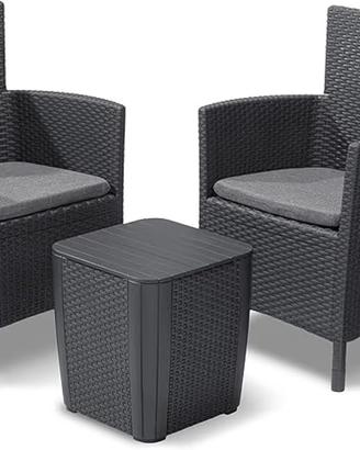 Keter Set da Balcone Iowa 2 Poltrone + Tavolino