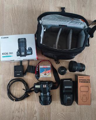 Canon 70D + 15-85mm + 50mm + Fisheye + Flash
