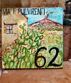 numeri civici dipinti a mano