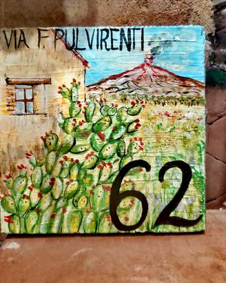numeri civici dipinti a mano