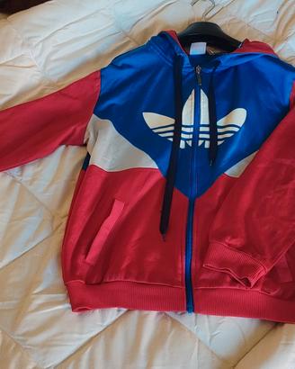Giacca Adidas vintage multicolore, tg S