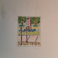 litografia a colori di Orfeo Tamburi