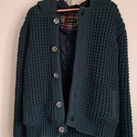 giacca intrecciata exibit verde