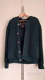 giacca intrecciata exibit verde