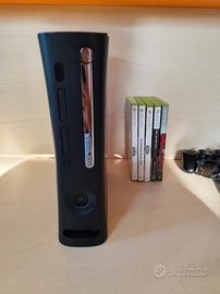 Xbox 360 Elite + HD 120GB (da riparare)+ 5 Giochi 