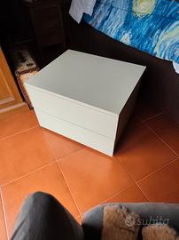 Coppia cassettiere comodini Ikea Malm bianco
