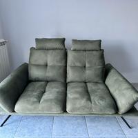 Divano artigianale in tessuto antimacchia