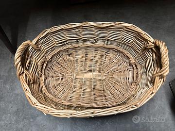 Set di 2 cesti grandi in rattan