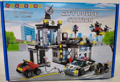 Stazione di polizia in mattoncini stile Lego