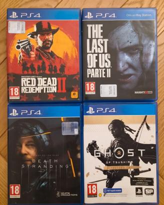 Giochi PS4: TLOU 2, Red Dead 2, Ghost, DS