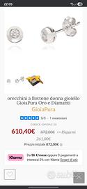 3 coppie di Orecchini oro bianco 18 K 