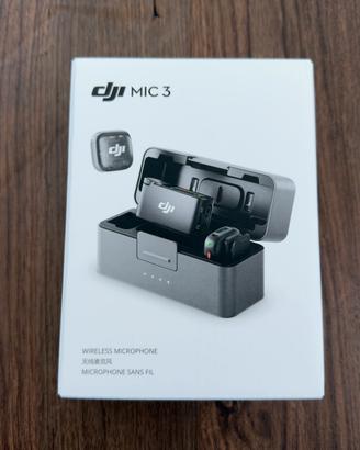 DJI Mic 3 (2 TX + 1 RX + Custodia di ricarica)