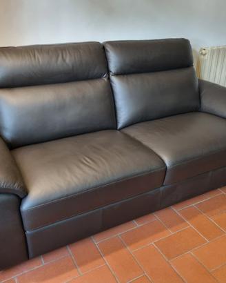 Divano in pelle 3 posti, nuovo