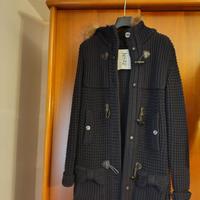 Cappotto Montgomery nero in lana taglia 44