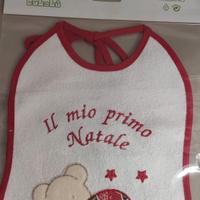 Bavaglino / Bavetta in cotone il mio primo natale