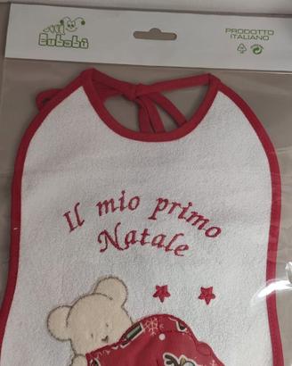 Bavaglino / Bavetta in cotone il mio primo natale