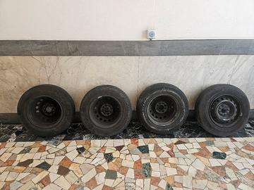 4 CERCHI + 4 GOMME 155/80R13 PER FIAT PANDA