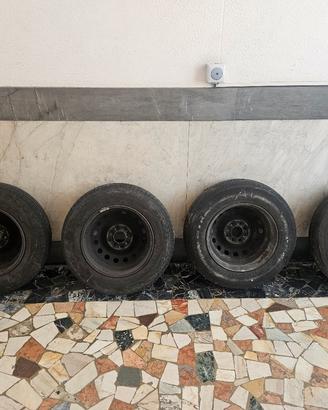 4 CERCHI + 4 GOMME 155/80R13 PER FIAT PANDA