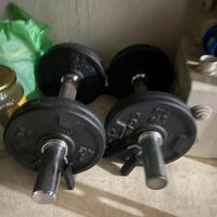 Panca + manubri + bilanciere decathlon