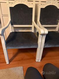 Poltroncina vintage in stile Luigi XVI