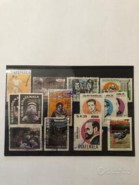 100 francobolli differenti Guatemala
