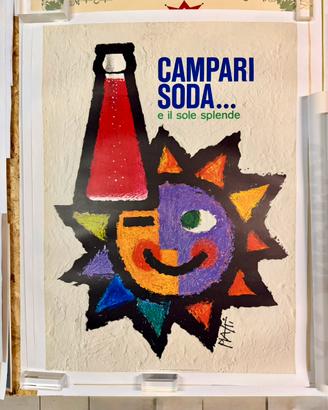 Campari Soda Poster pubblicitario Piatti Originale