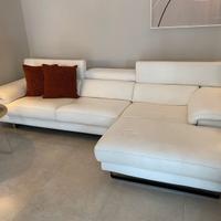 Divano in pelle Bianco