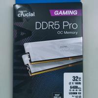 Crucial DDR5 Pro 32GB 6400MHz Bianco