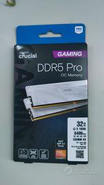 Crucial DDR5 Pro 32GB 6400MHz Bianco