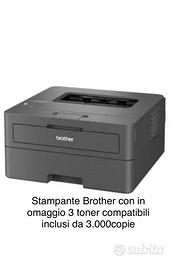 Stampante Brother laser NUOVA con 3toner inclusi