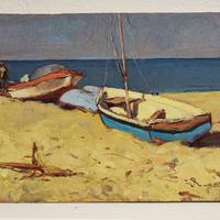 Dipinto - Giorgio Luxardo - Barche ai Bagni Fiorel