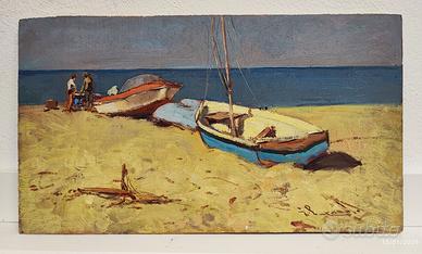 Dipinto - Giorgio Luxardo - Barche ai Bagni Fiorel