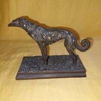 CANE LEVRIERO vintage bronzo cm14.5xh10 kg0.650