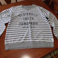 Felpa IN EXTENSO  righe grigio chiaro/scuro XXL Us