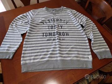 Felpa IN EXTENSO  righe grigio chiaro/scuro XXL Us