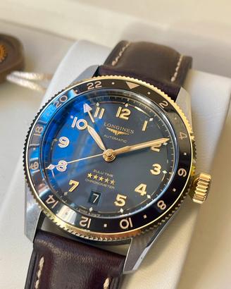 Longines Spirit Zulu time 39mm - Acciaio/Oro