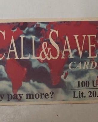 Scheda Telefonica Call & Save Vintage Lire